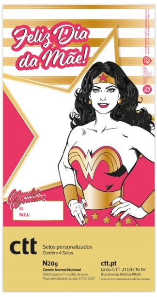 Stamps - Portugal - Mother's Day Custom Stamps - Wonder Woman