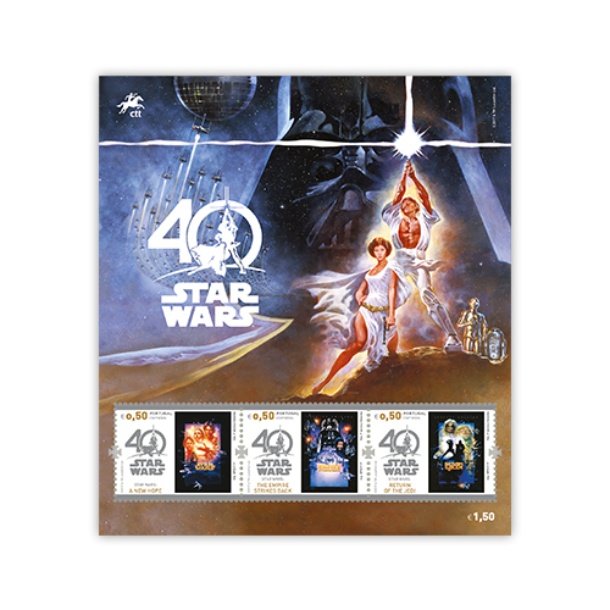 Stamps - Portugal - Star Wars Block - 40 Years