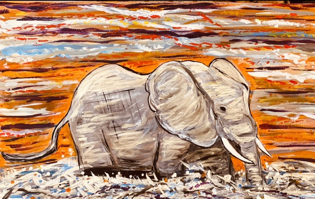 Hand-painted Elephant