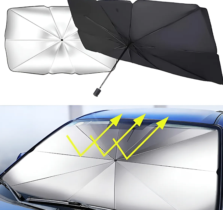 Parasol negro para auto