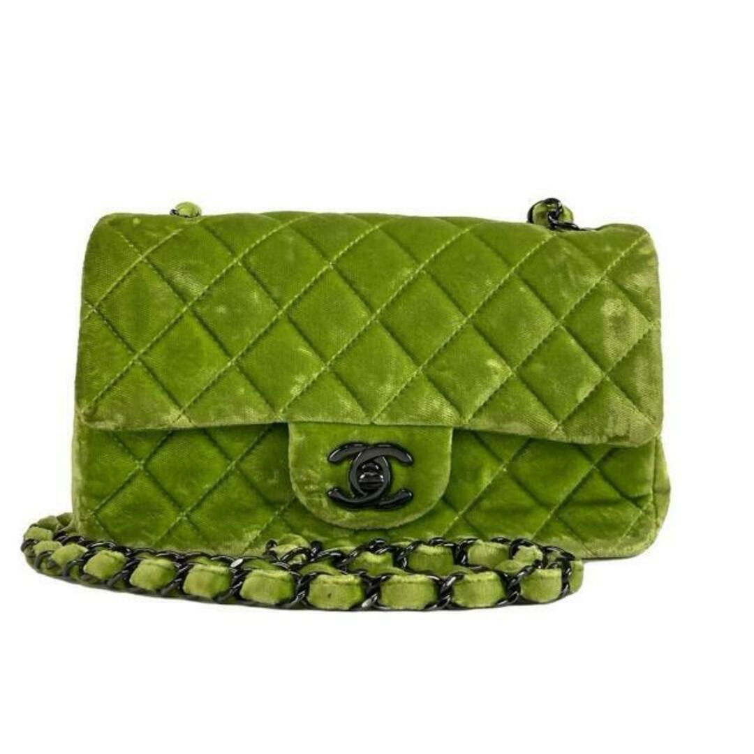 Chanel Quilted Velvet Shoulder Bag