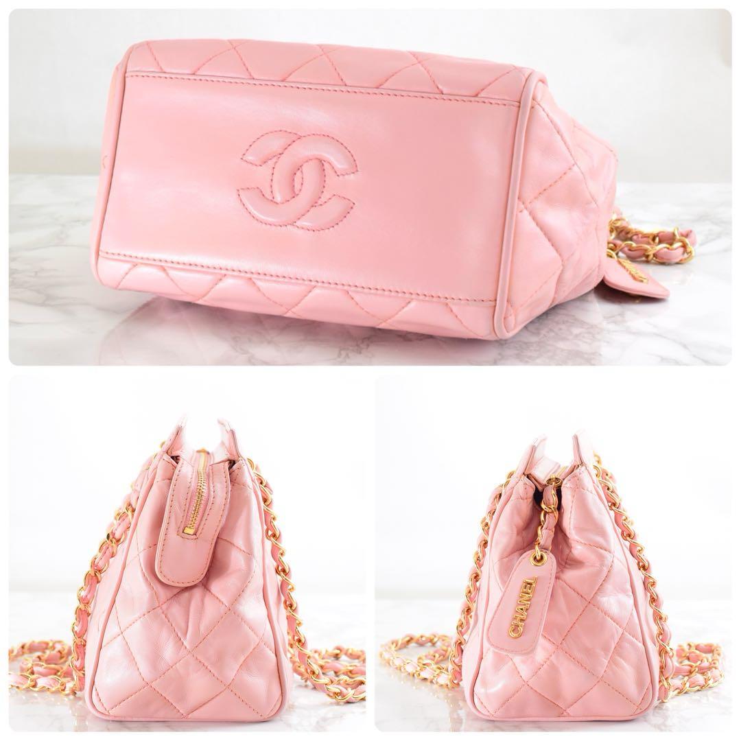 Chanel Pink Quilted Leather Shoulder Bag
