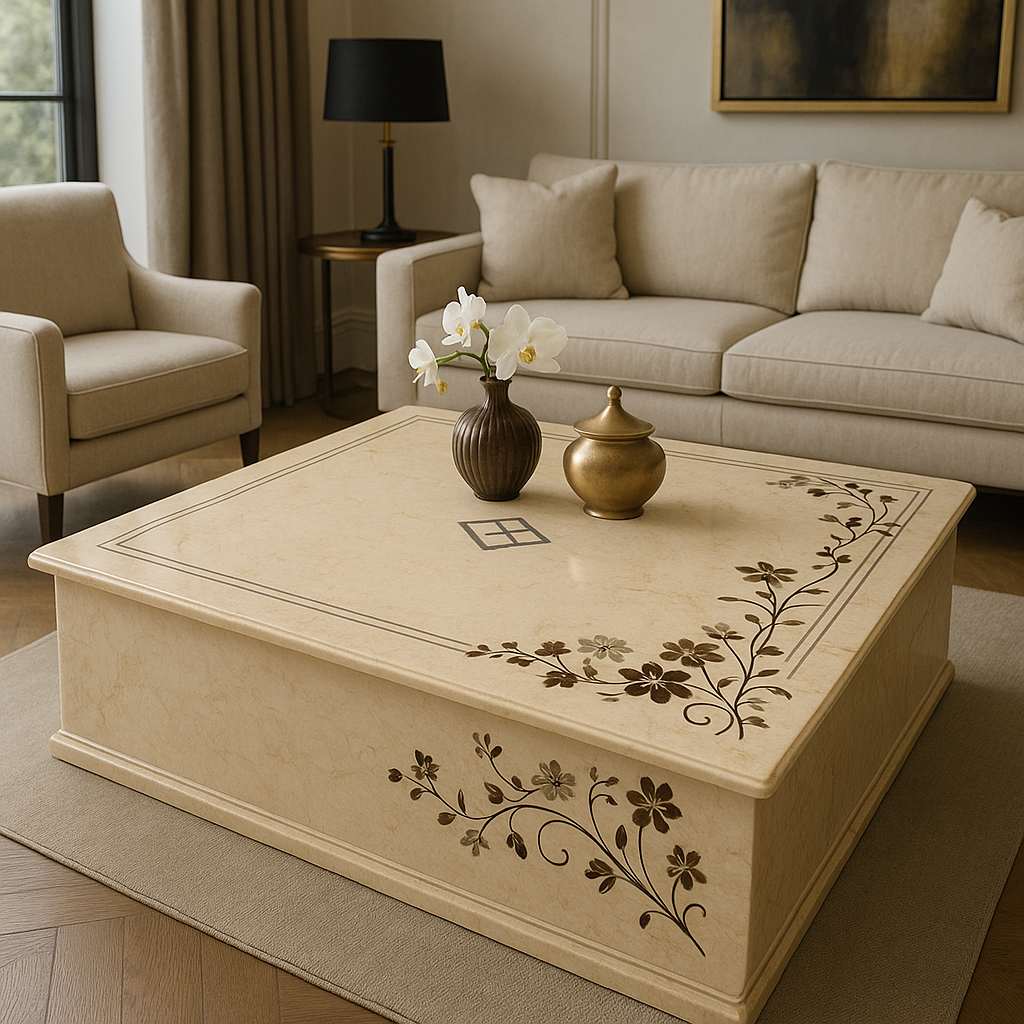 Elegant floral coffee table