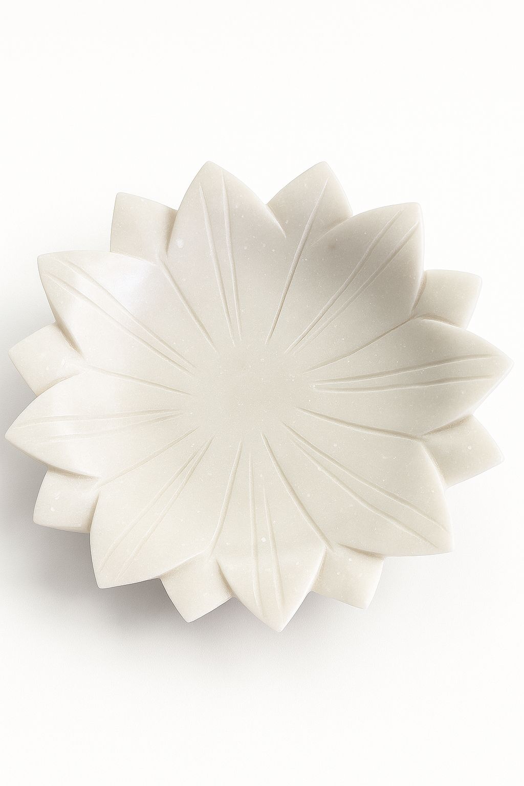 White Lotus Flower Decorative Bowl
