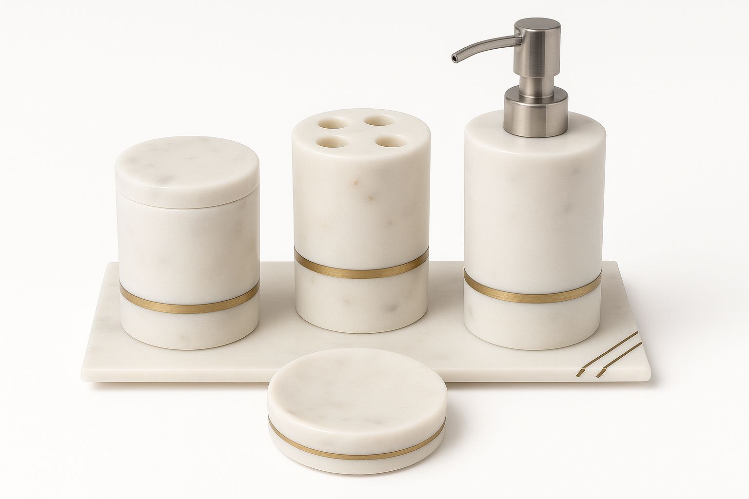 Marble Bathroom Accessories Set