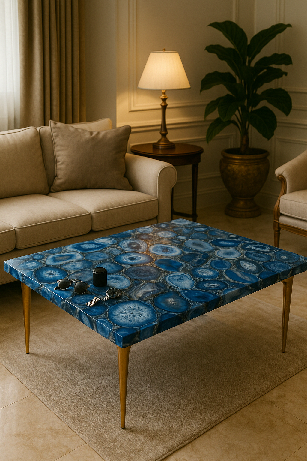 Blue Agate Dining Table