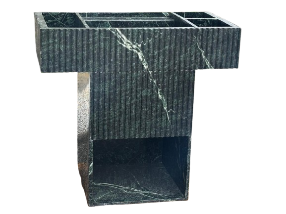 Modern Green Marble Wash basin with Vanity