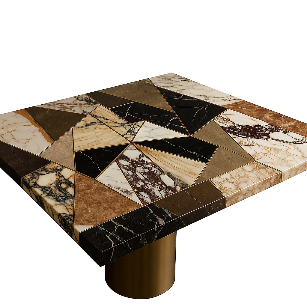 Geometric Marble Centre Table