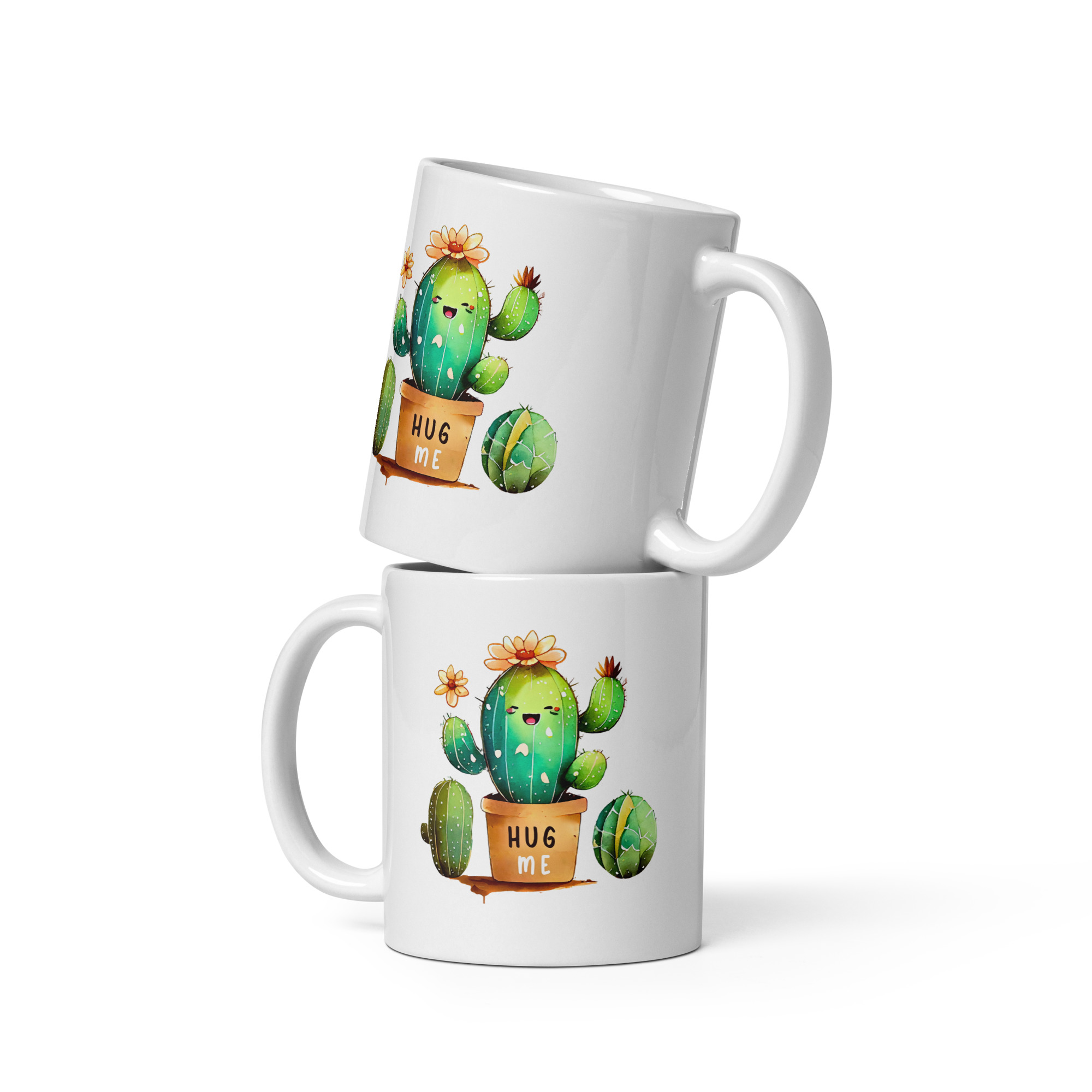 Cute Cactus Hug Me Mug