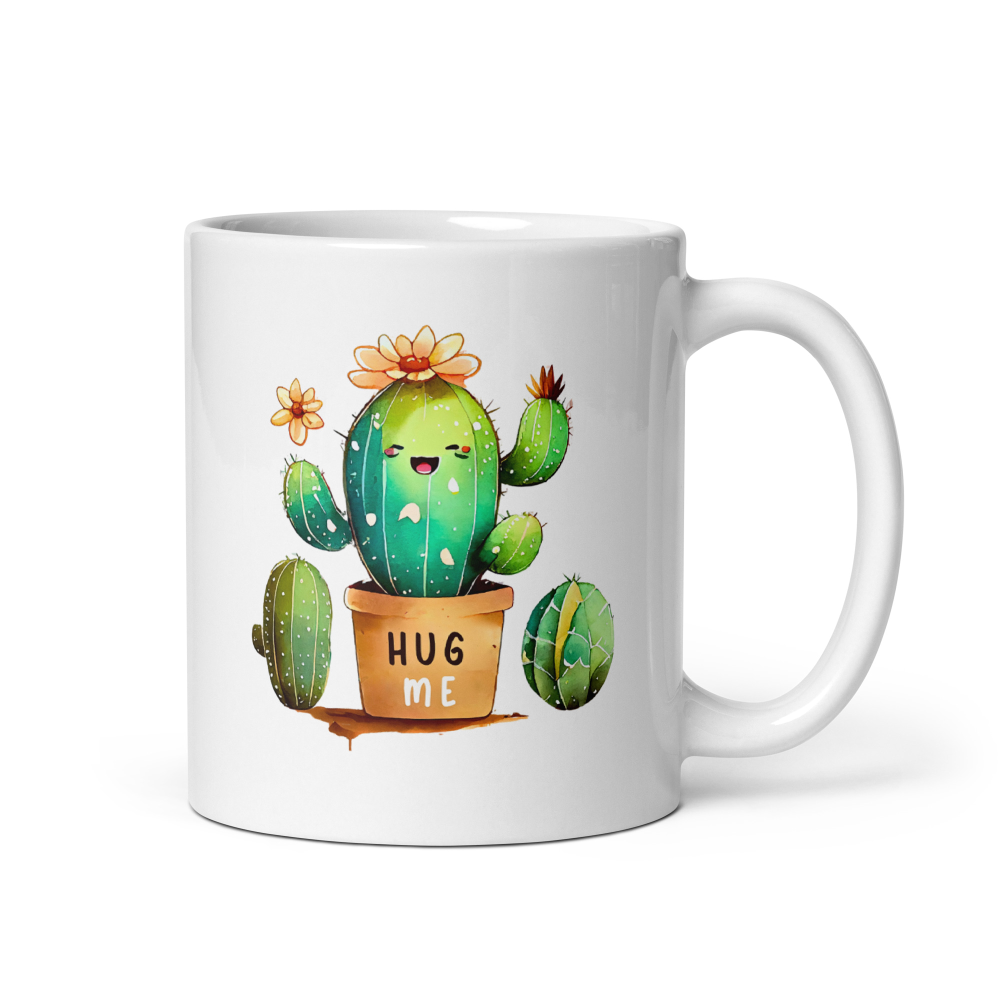 Cute Cactus Hug Me Mug