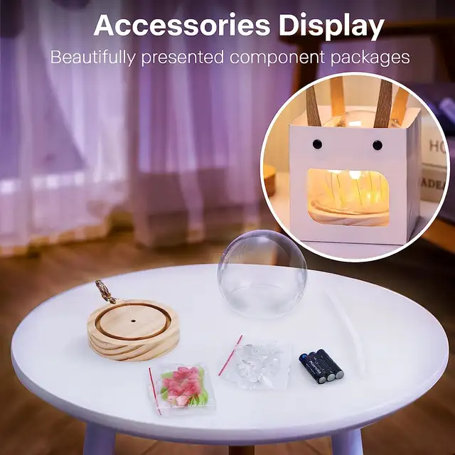 Tulip Flower Glass Dome Lamp