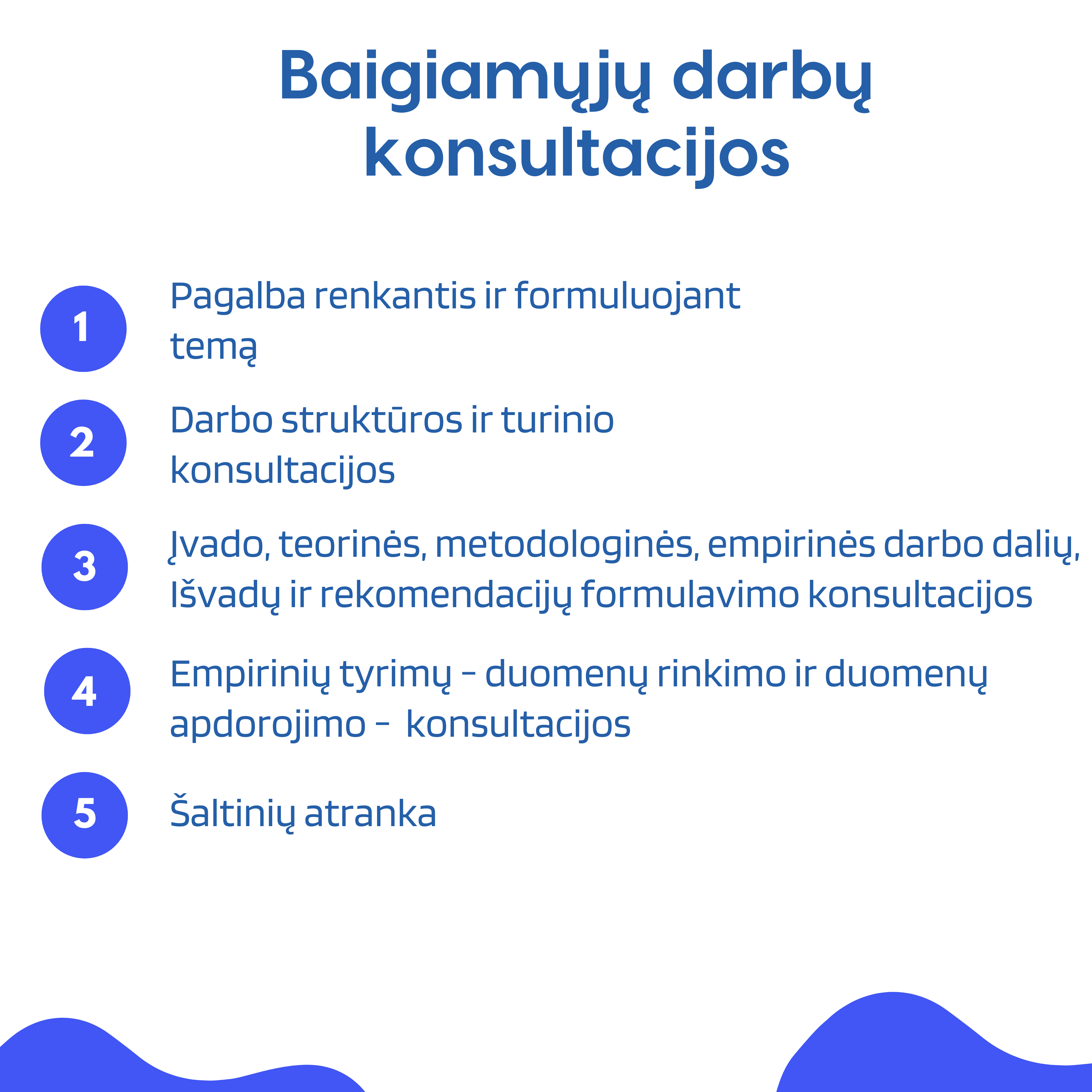 Baigiamųjų darbų konsultacijos
