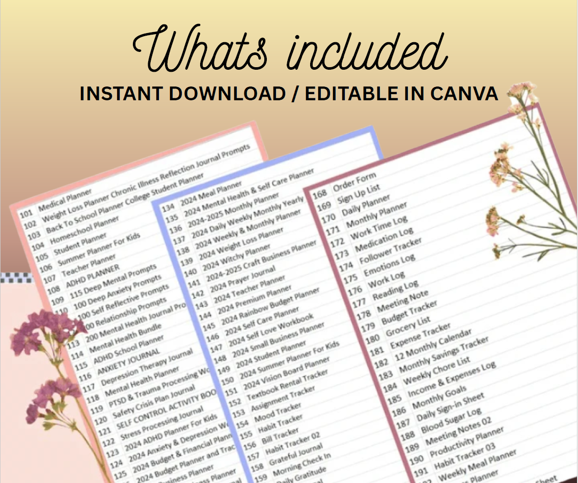 15000+ Pages of PLR Planners, Journals, Trackers, + 8000 Bonus Digital Stickers! Mega Template Bundle with Resell Rights (Limited-time offer!)