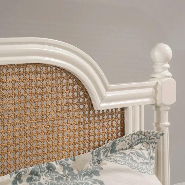 Woven Cane Panel Bed