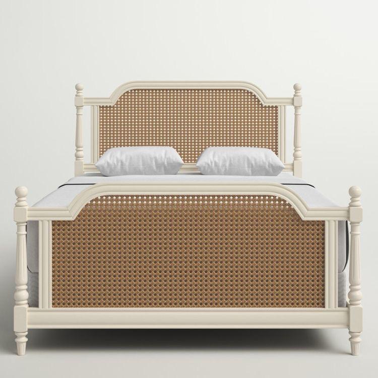 Woven Cane Panel Bed