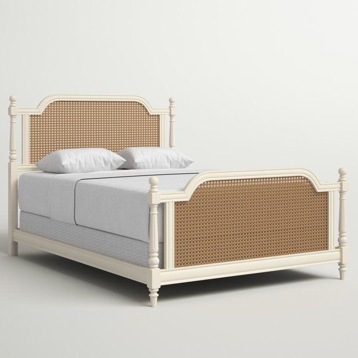 Woven Cane Panel Bed