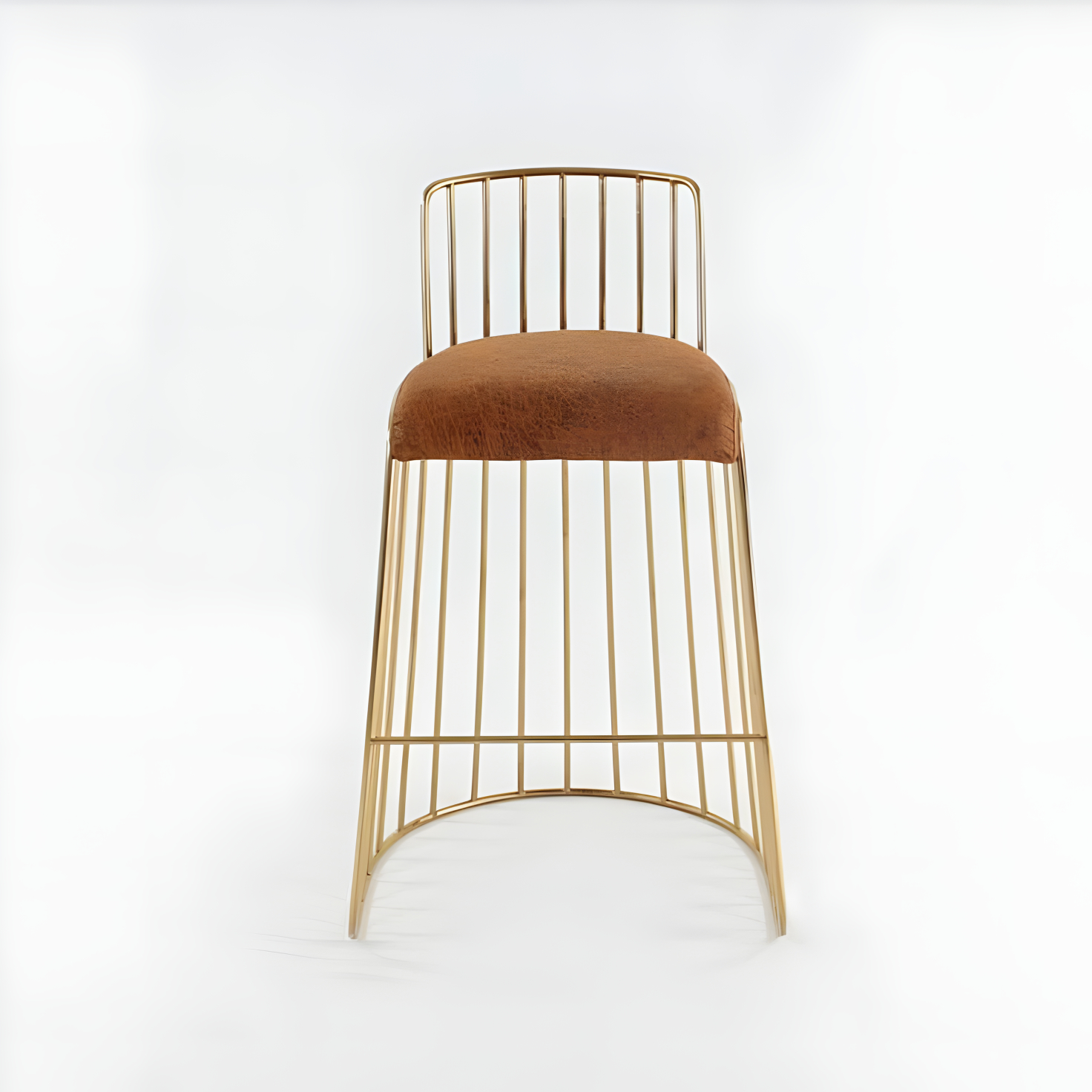 Modern Gold Wire Bar Stool