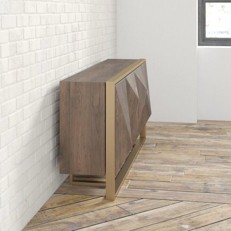 Geometric Wooden Sideboard