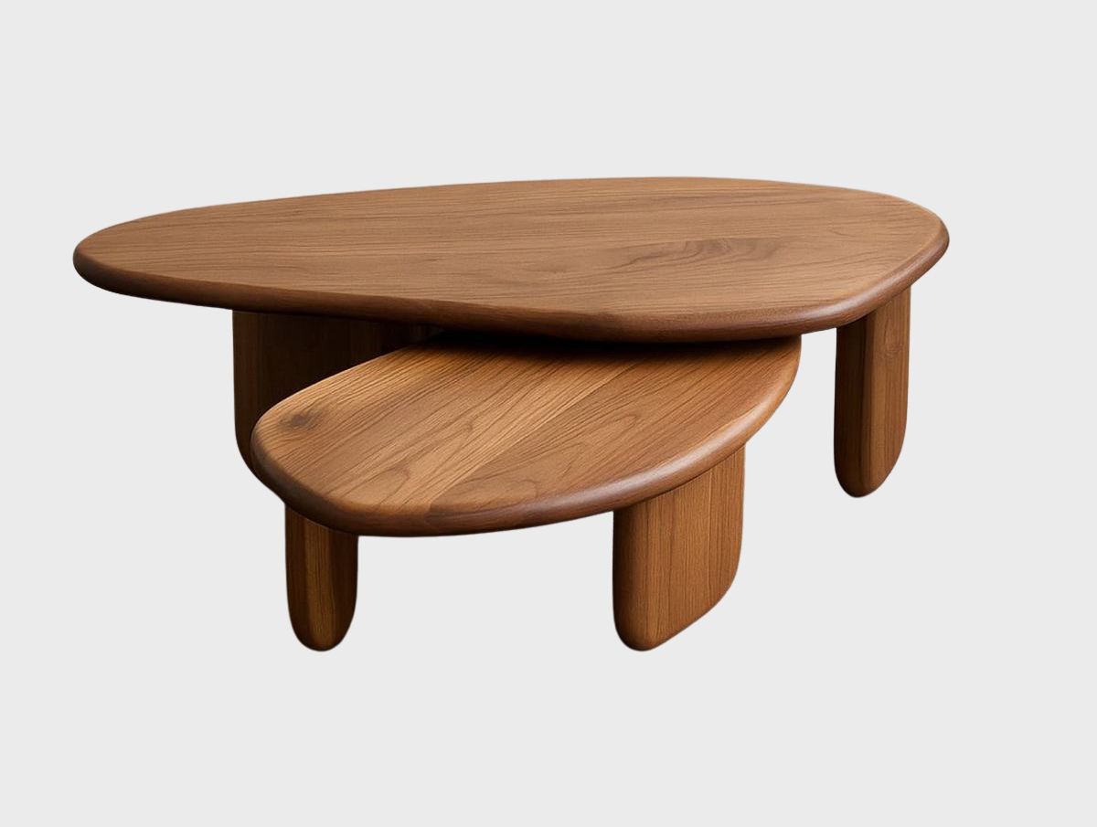 Modern Wooden Coffee Table Set