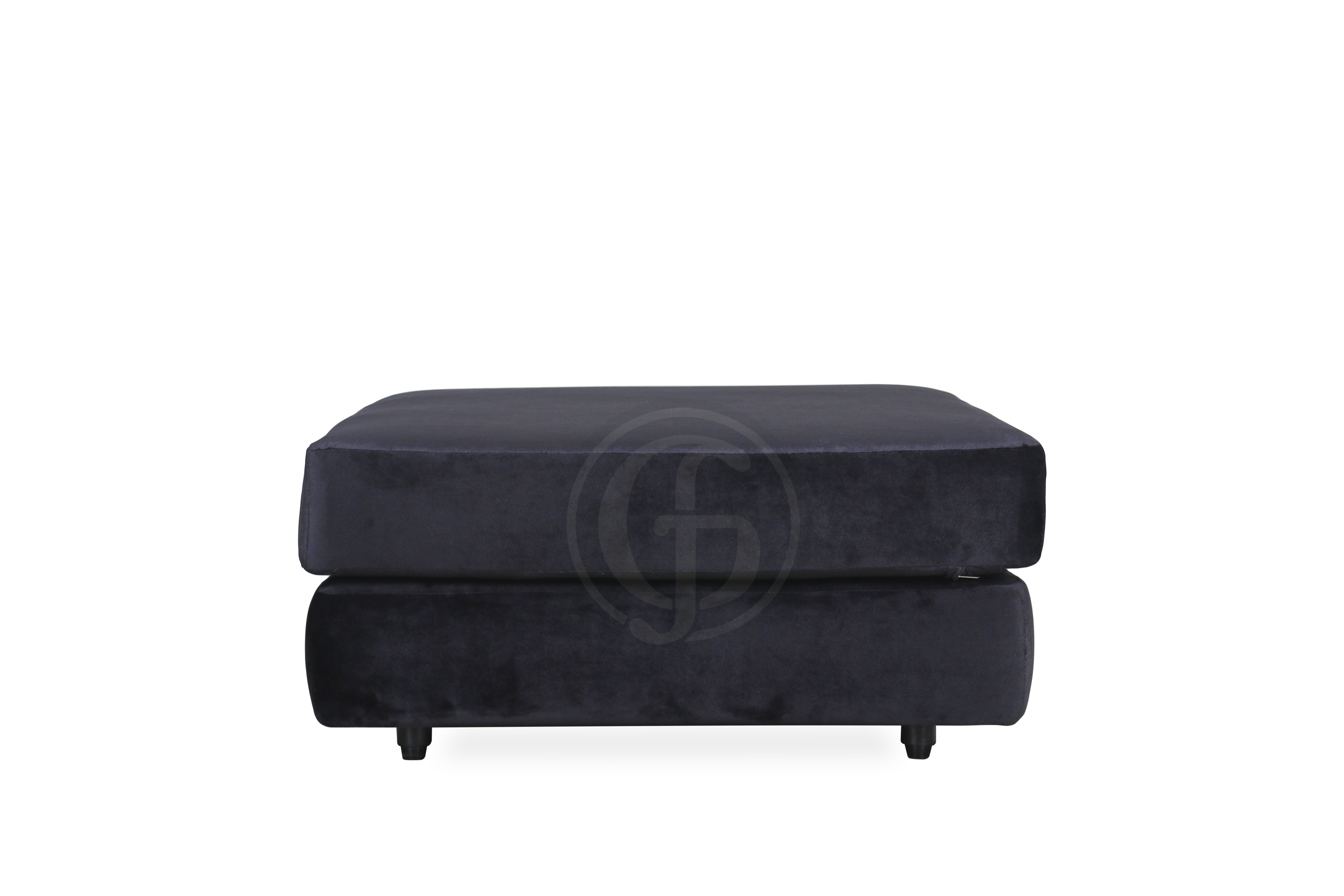 Black Square Pouffe