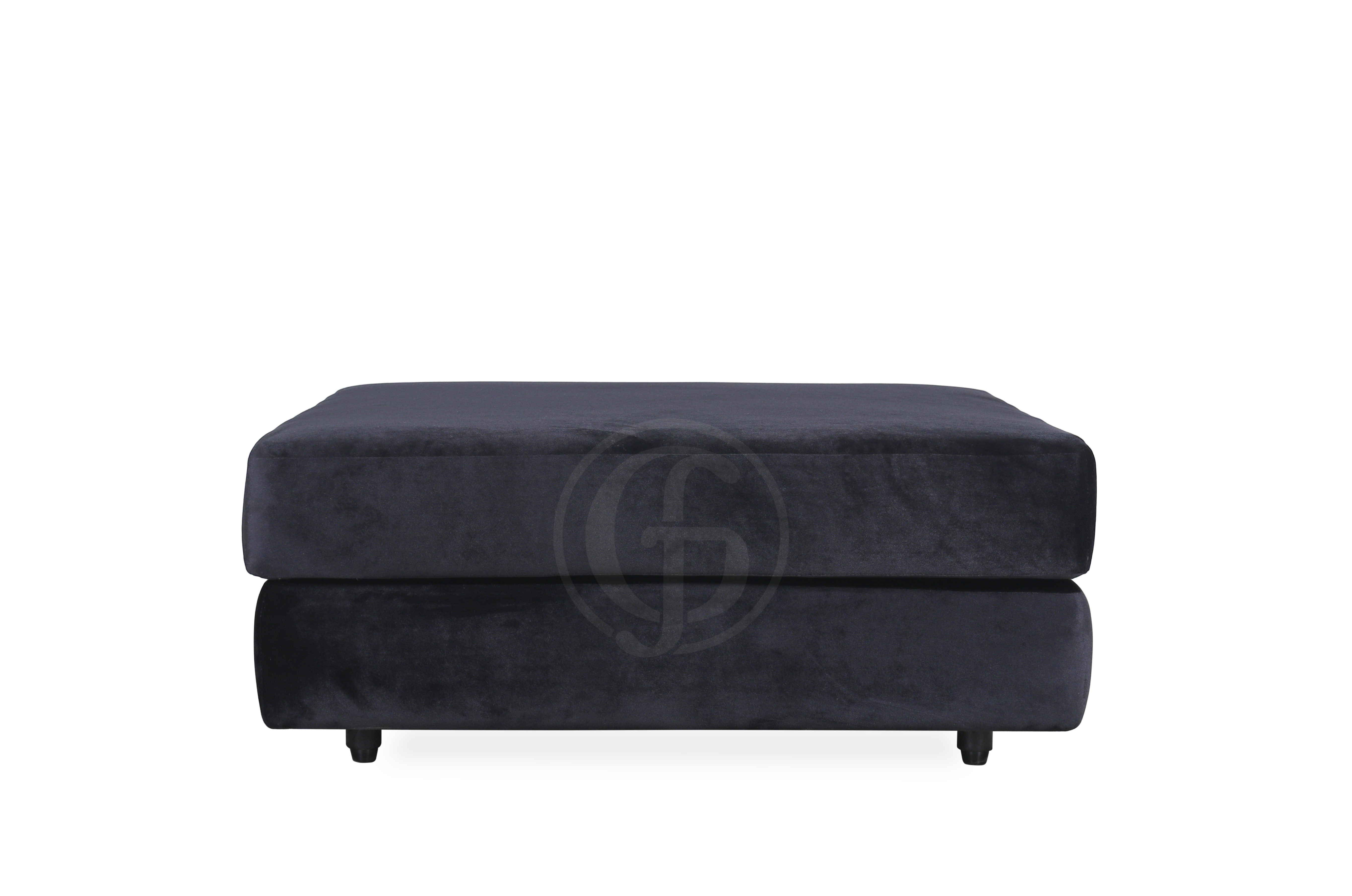 Black Square Pouffe