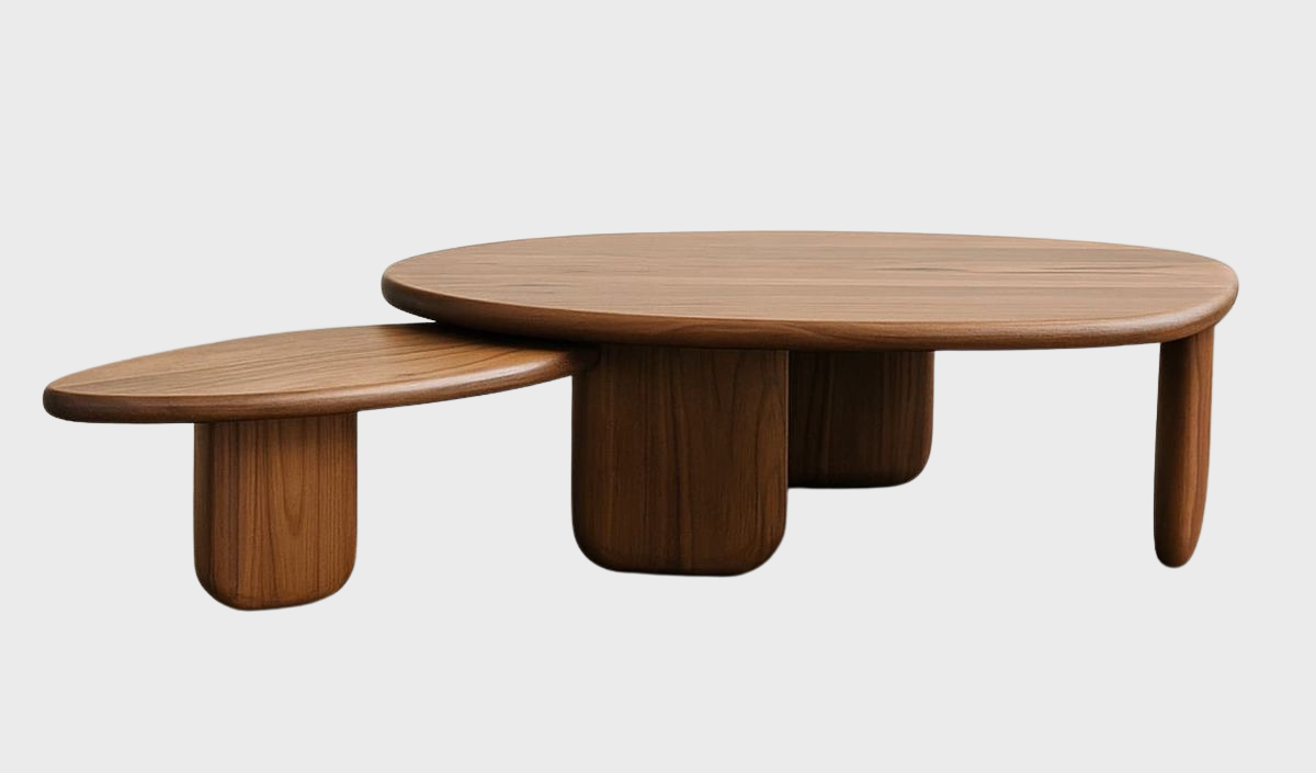 Modern Wooden Coffee Table Set