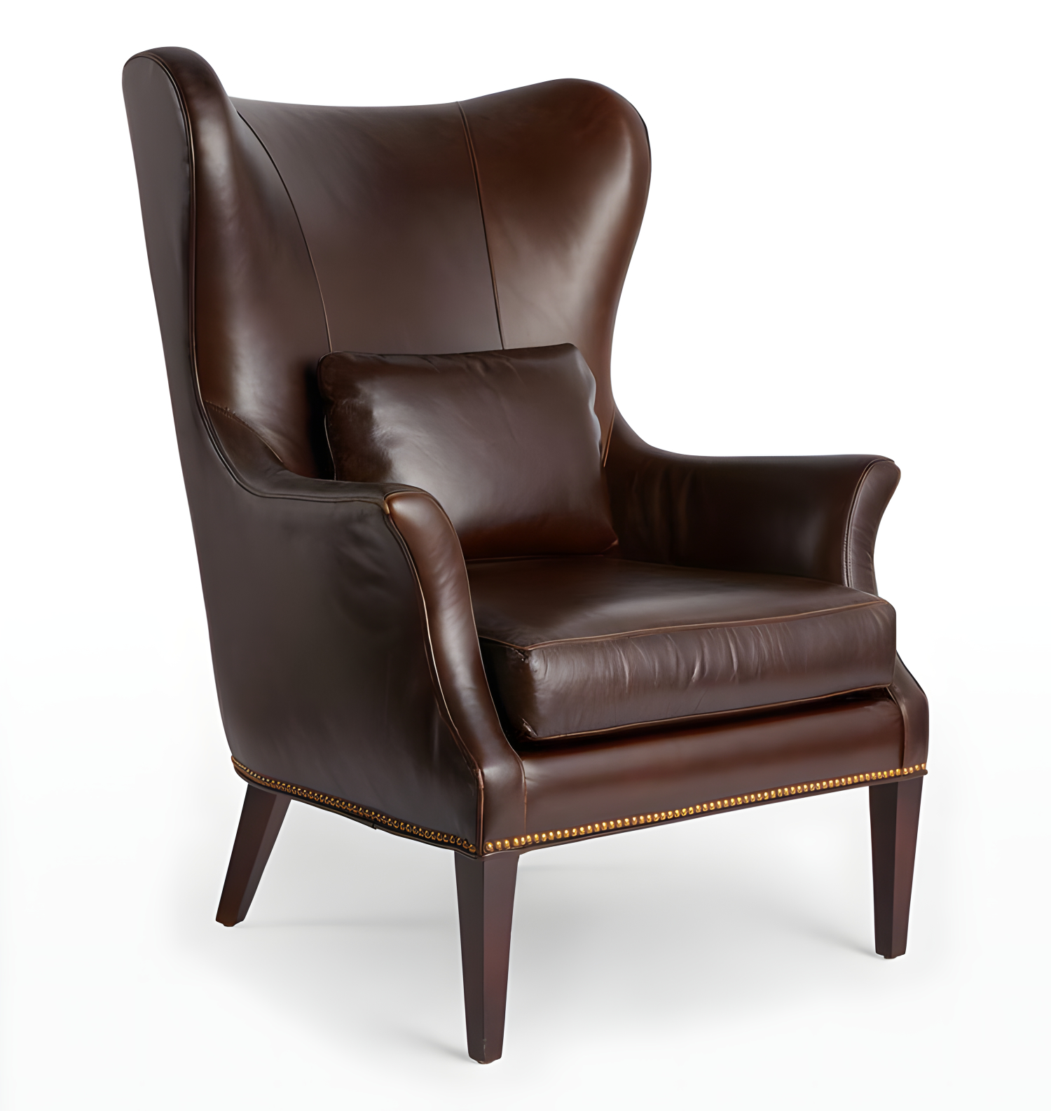 Classic Leather Wingback Chair
