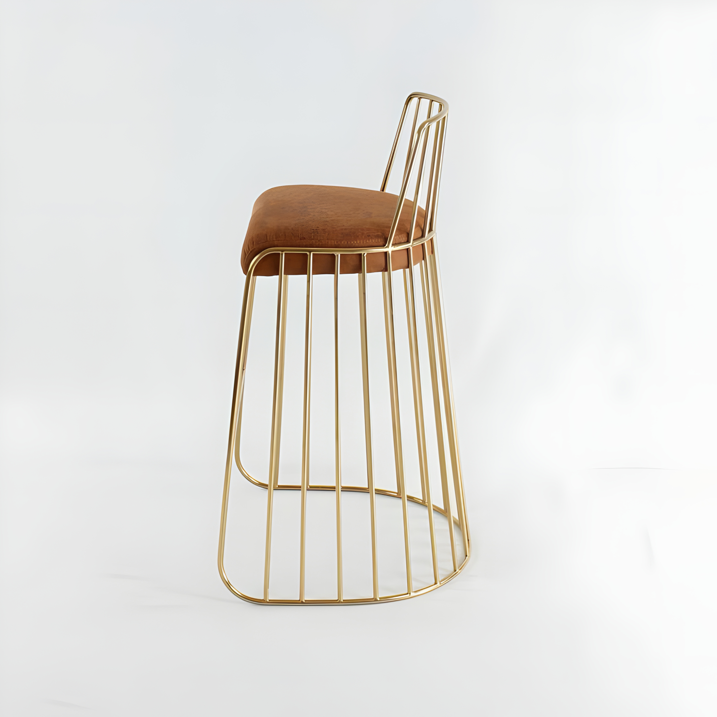 Modern Gold Wire Bar Stool