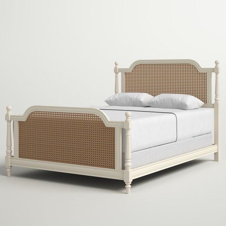 Woven Cane Panel Bed