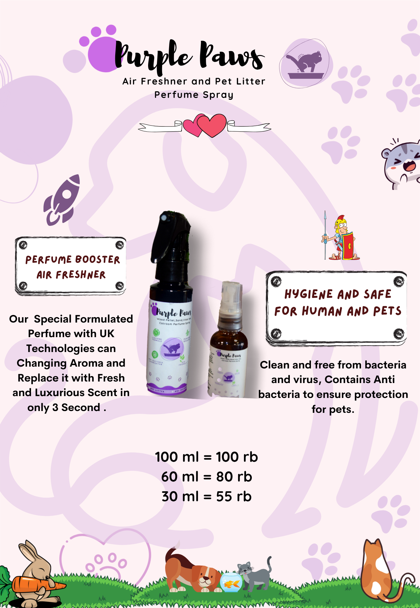 Purple Paws - Premium Perfume Odor Neutralizer