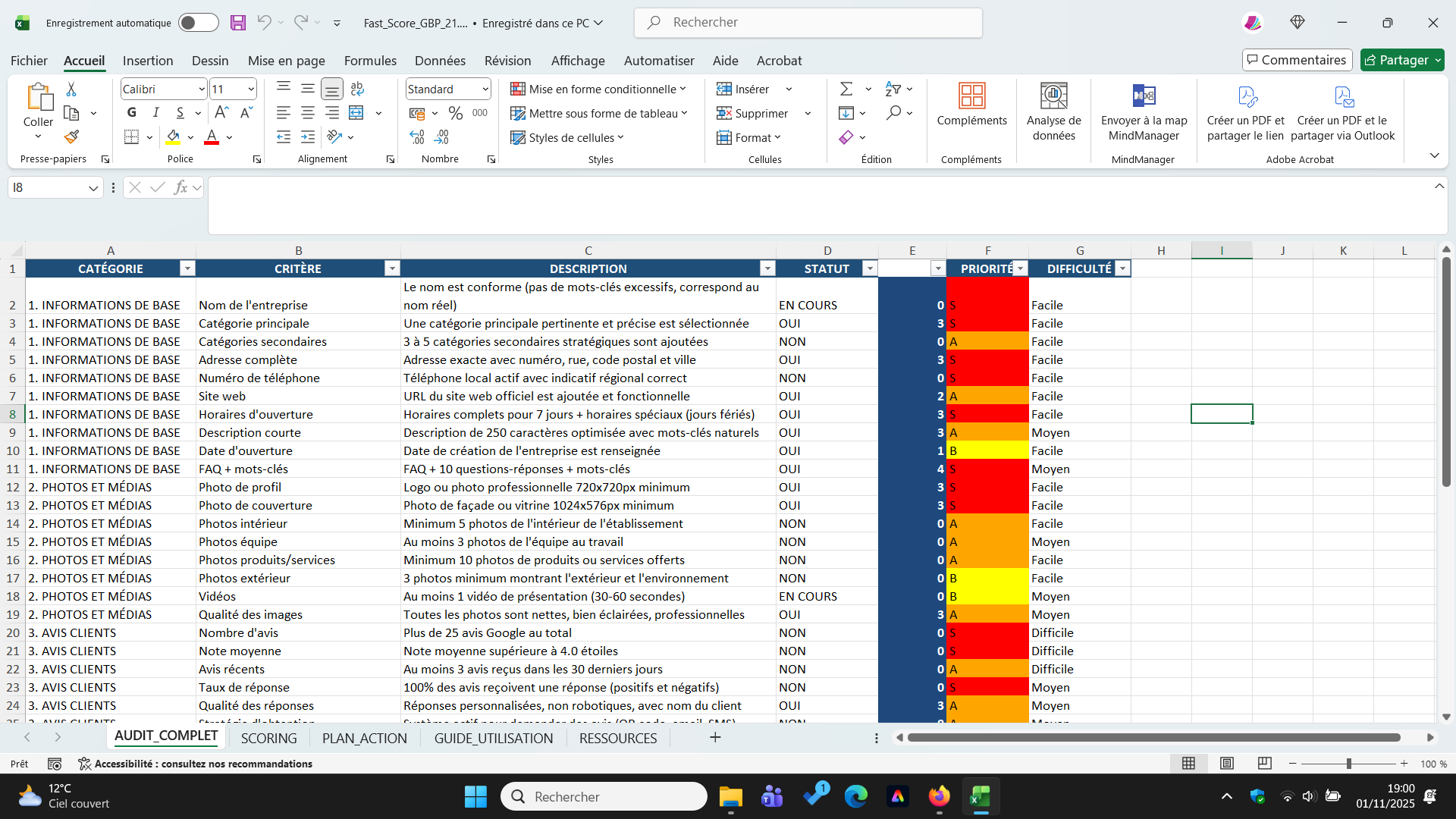 Découvrez votre score Google Business Profile sur 121 points en 15 minutes