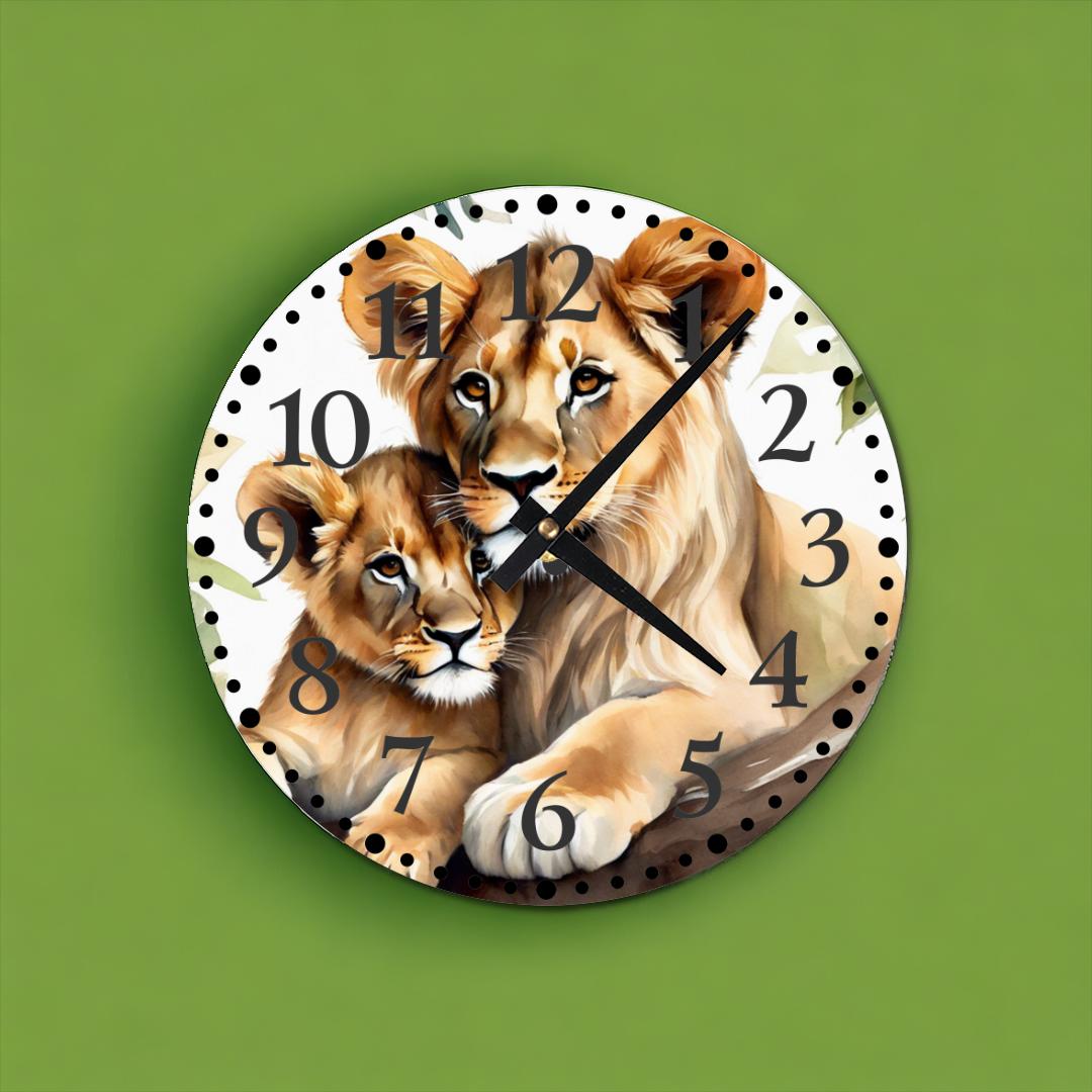Lion Family Wall Clock