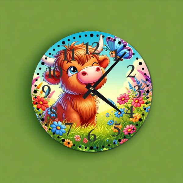 Highland Cow Wall Clock
