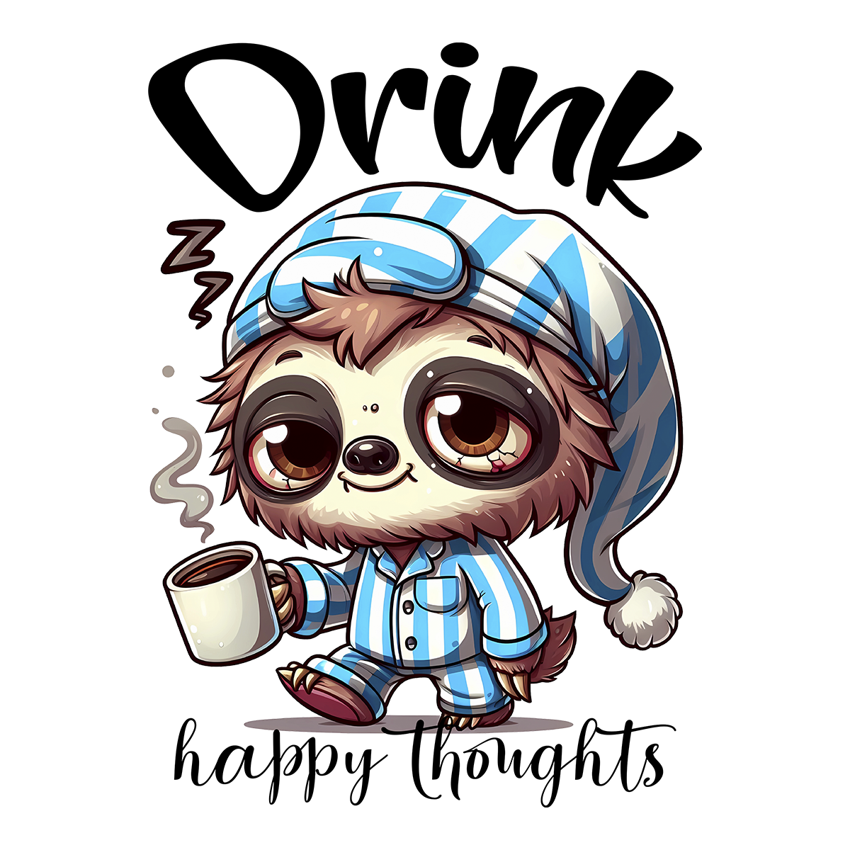 Sleepy sloth set of 4 Coasters