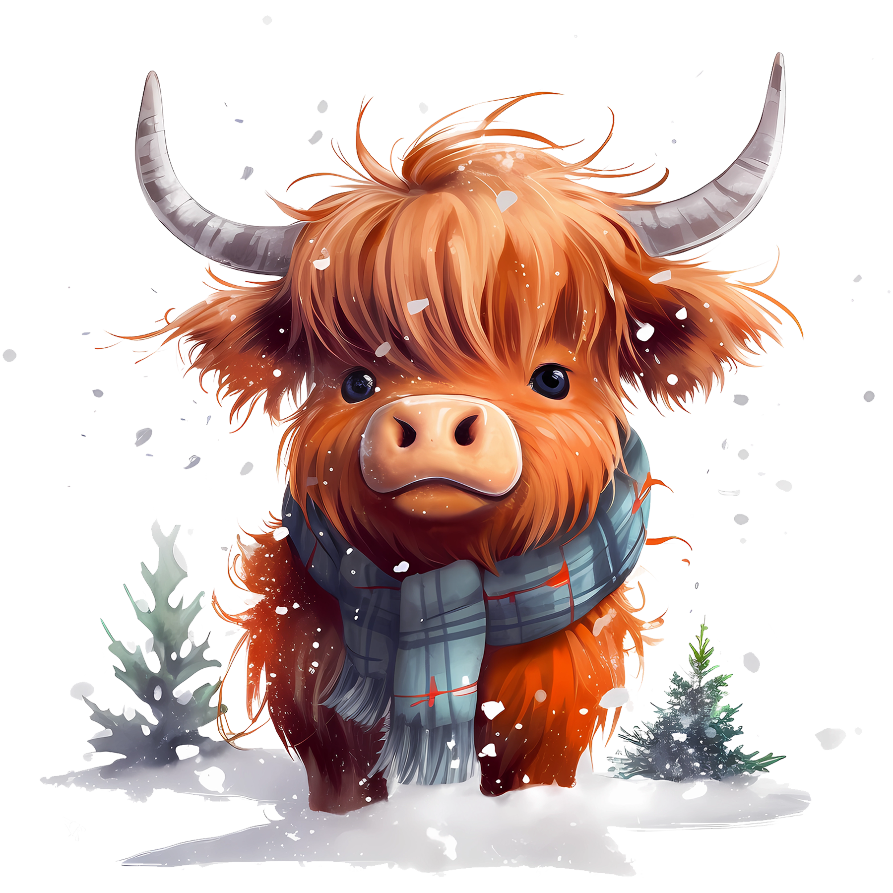 Set of 4 Highland Cow coasters