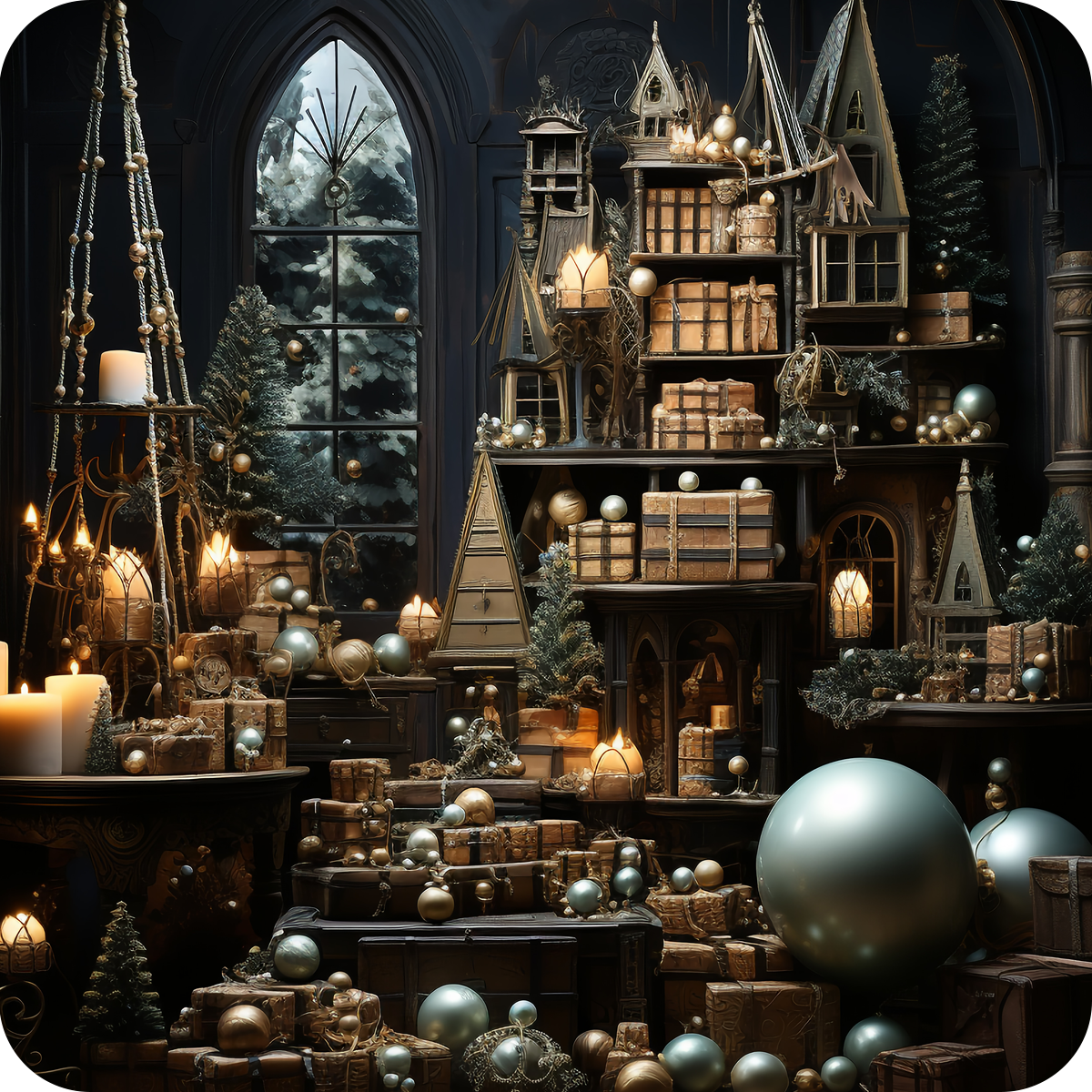 Holiday Gift Box Set of 4 coasters