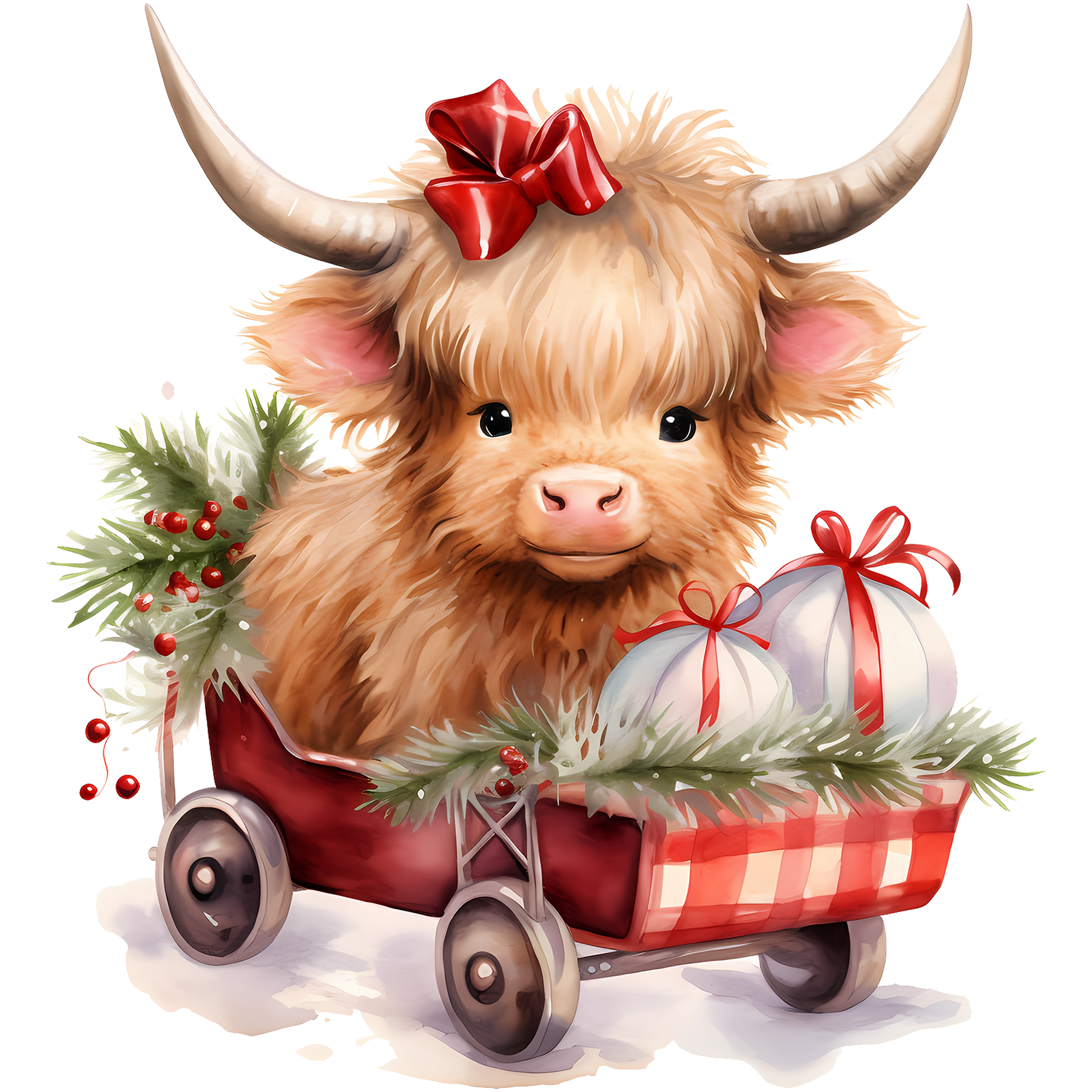 Set of 4 Highland Cow coasters