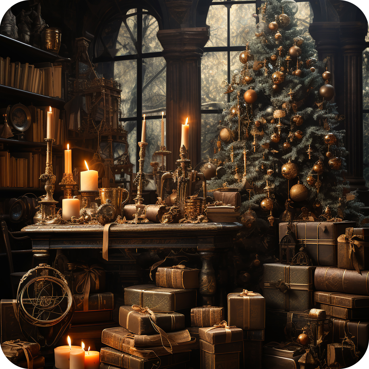 Holiday Gift Box Set of 4 coasters