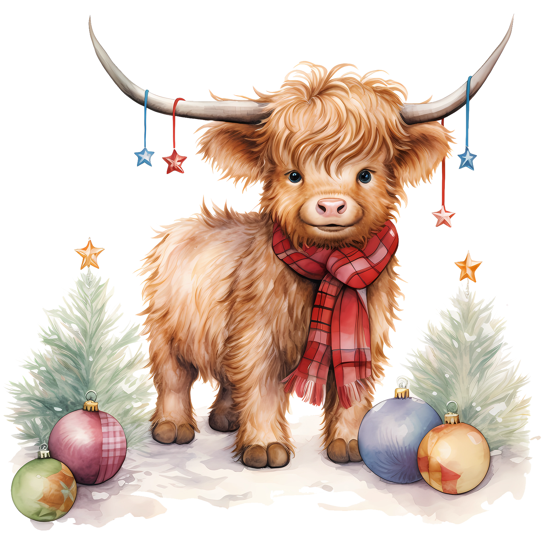 Set of 4 Highland Cow coasters