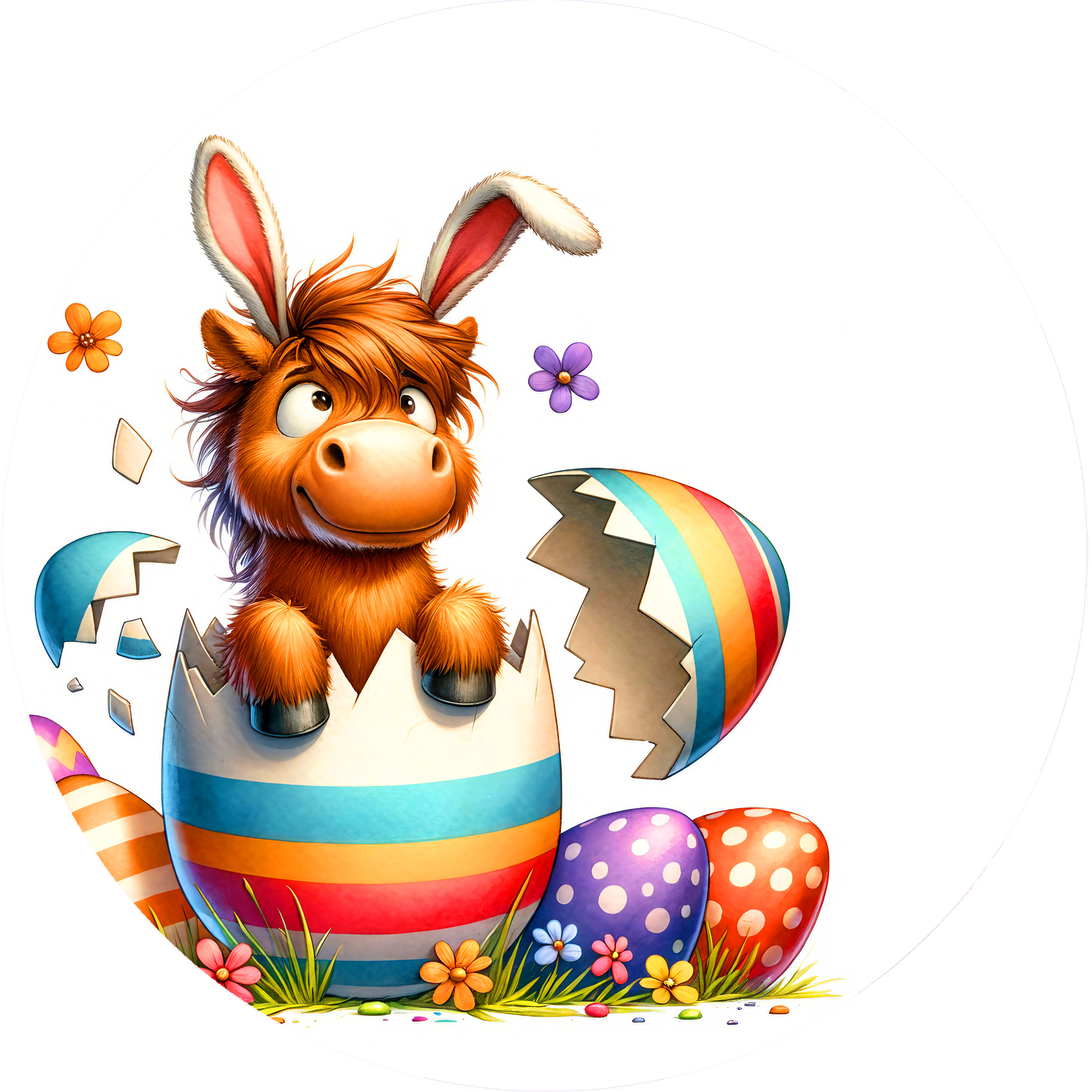 Easter-themed wall clock