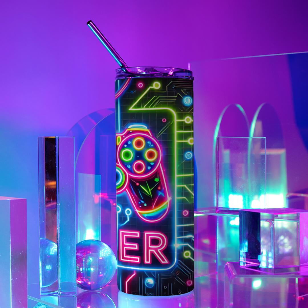 Neon Gamer Controller Art