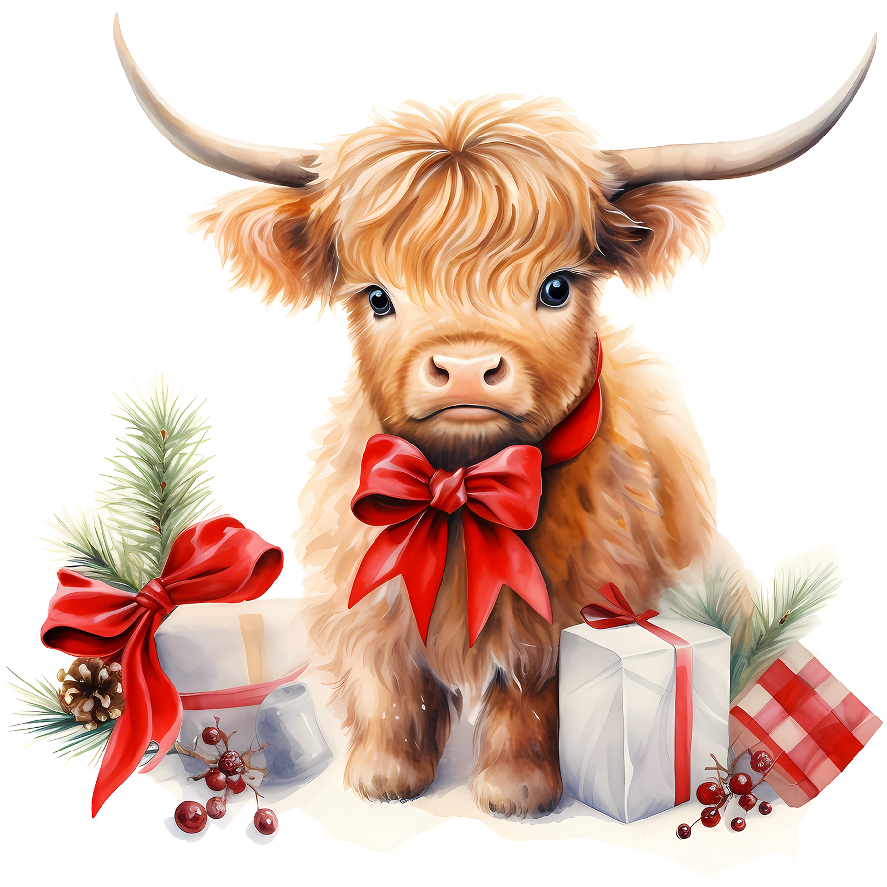 Set of 4 Highland Cow coasters 