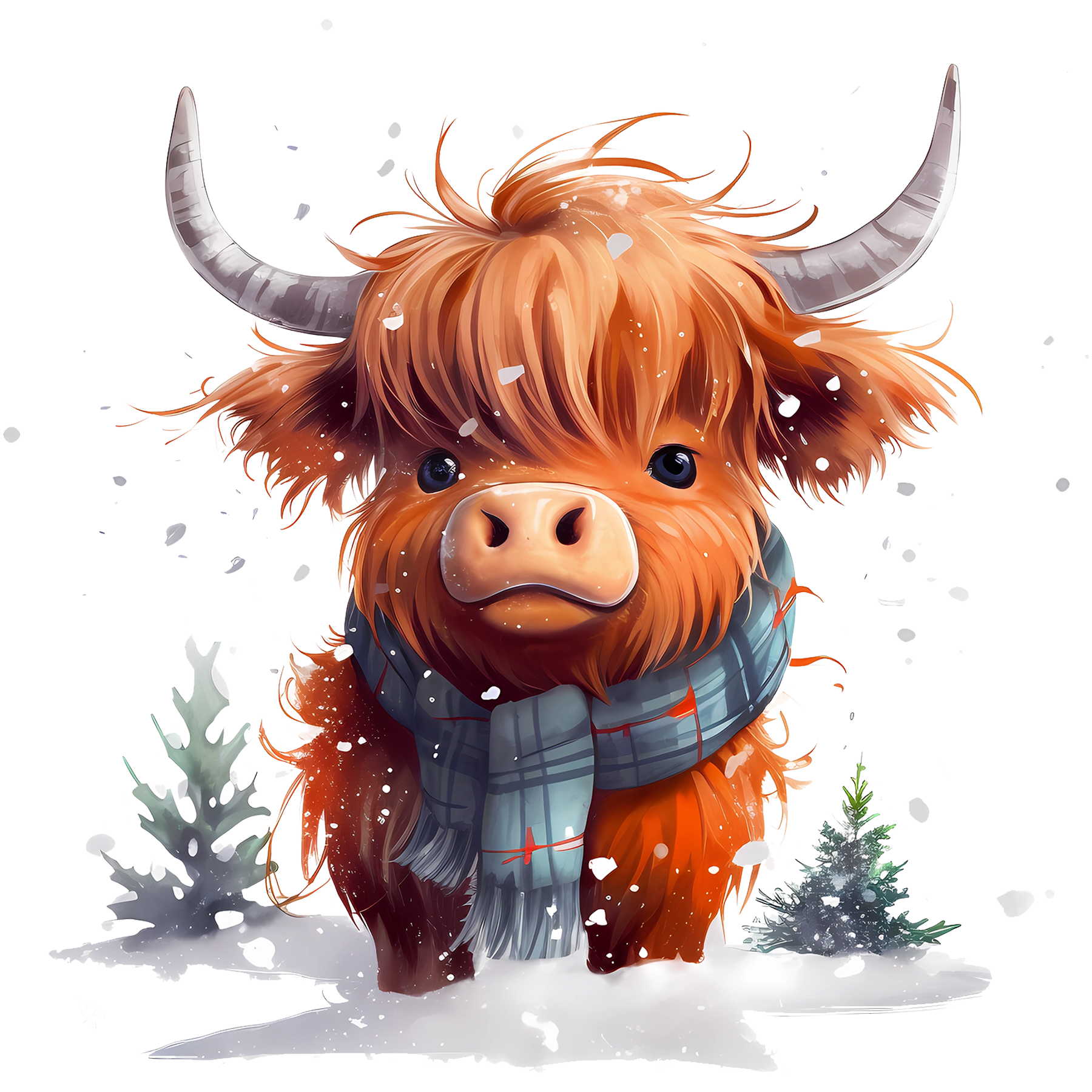 Set of 4 Highland Cow coasters 