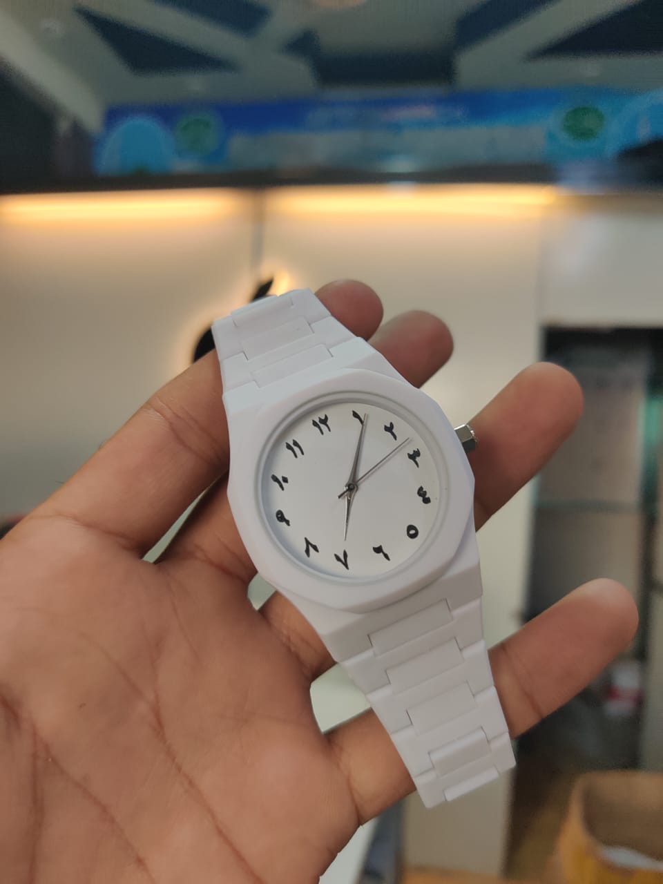 White Arabic Numeral Wristwatch