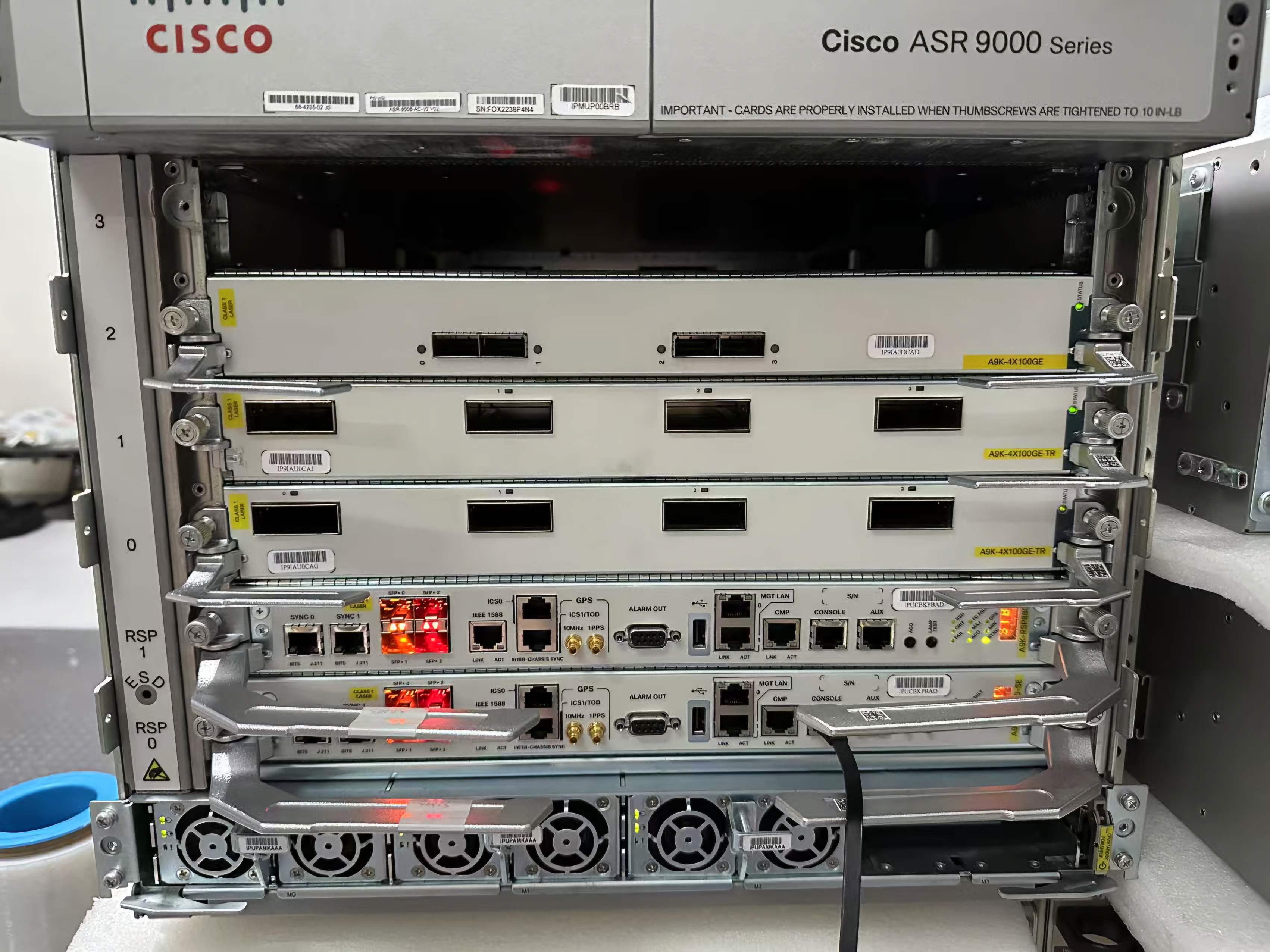 CISCO REF-A9K-4X100GE  QSFP Line card used