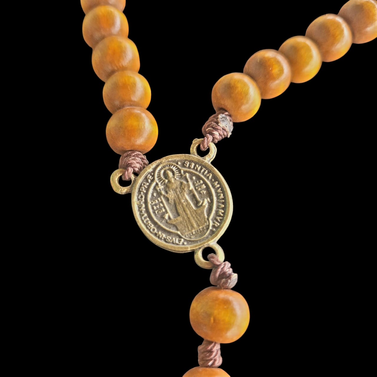 100 Unidades Terço Madeira São Bento 10mm