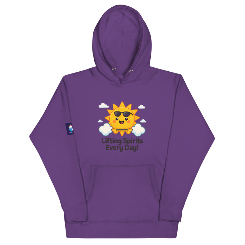 Spirit Wear Inspirational Hoodie with Uplifting Sun Design