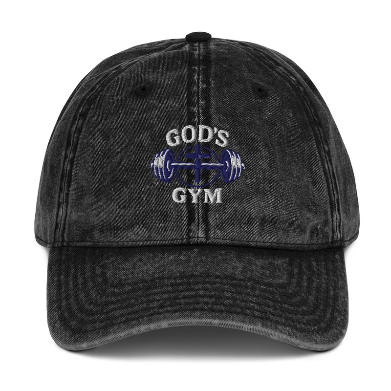 God's Gym Faith Fashion Vintage Cotton Twill Cap