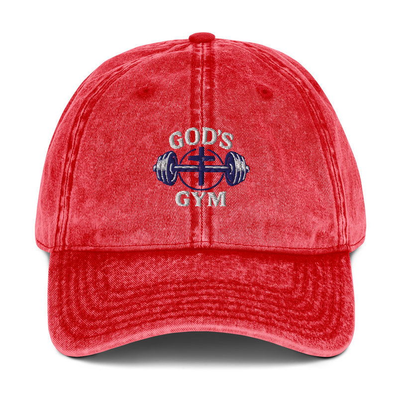 God's Gym Faith Fashion Vintage Cotton Twill Cap