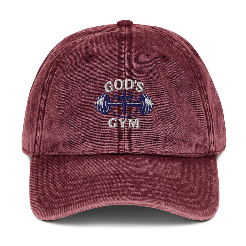God's Gym Faith Fashion Vintage Cotton Twill Cap
